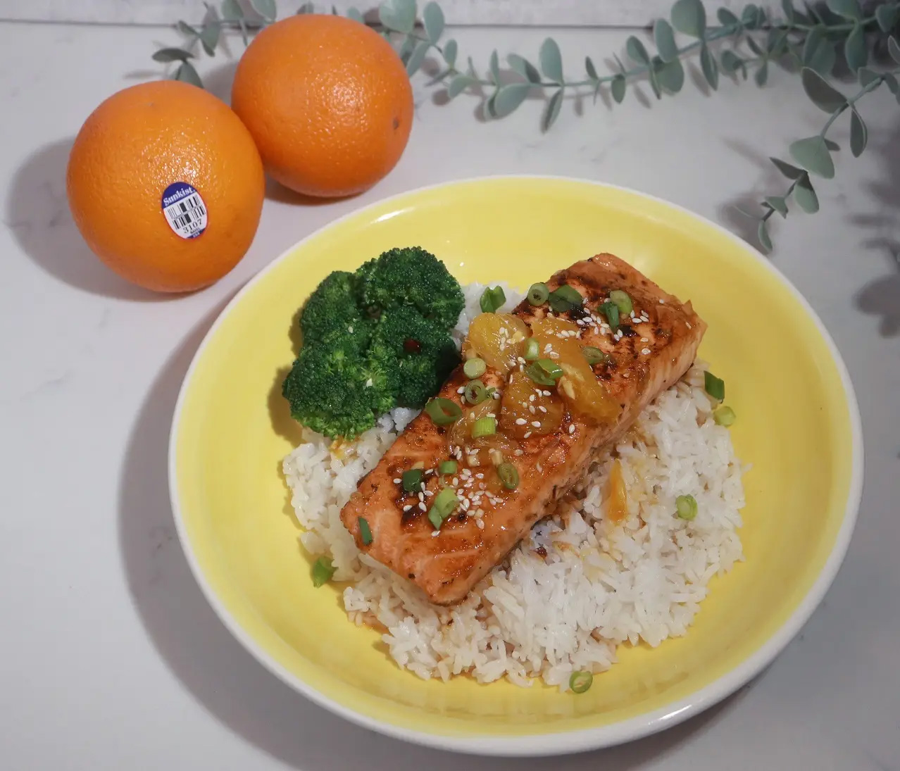 Pan Seared Salmon with Orange Ginger Soy Marinade